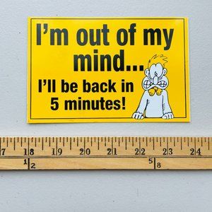 Hy-Ko Products Plastic Humor Sign 6x4” Out of my Mind